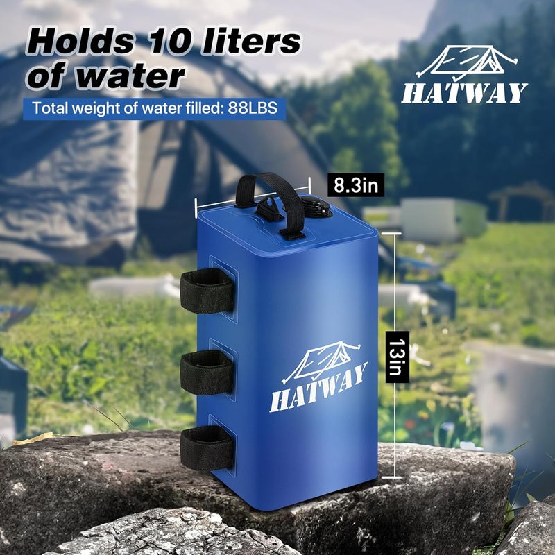 Hatway Canopy Water Weight Bag,88 LBS Water Tent Weights Set of 4 Leg Weights for Pop Up Canopy,Gazebo,Canopies,Tent-4 * 10L-Blue - Image 3